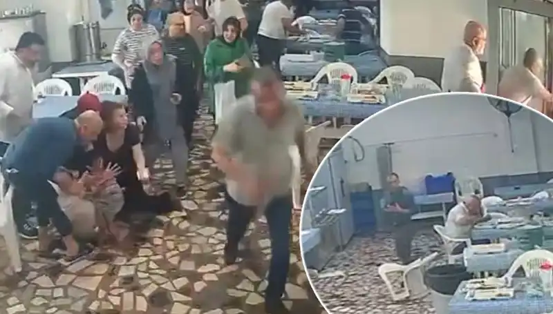 Yemekhanede Deprem Anı: Dayanılmaz Anlarda Farklı Tepkiler