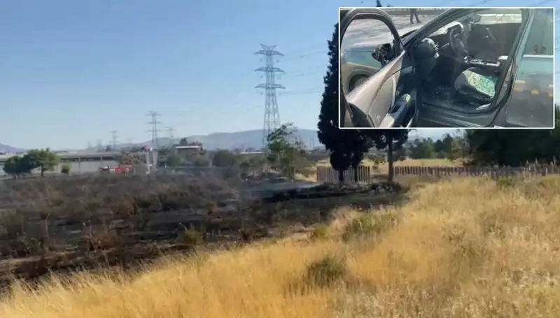 İzmir’de Otluk Alanda Çıkan Yangın AVM Otoparkını Korkuttu