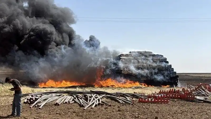 Mardin'de Kontrol Altına Alınamayan Anız Yangını Korkutucu Boyutlara Ulaştı